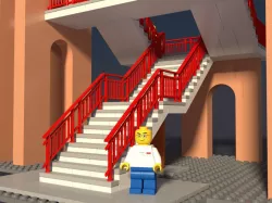 Lego compatible modular railings - vertical bars