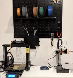 Multi-spool holder for Wall Control Peg board and Prusa MMU2s