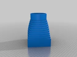 My Customized Round to square connector 114 to 80