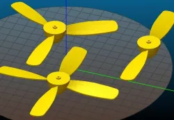 Propellers for rubber band models and planes