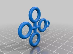 Quadcopter shaped keychain