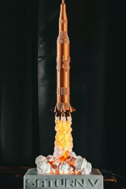 Saturn V Animated Display Lamp