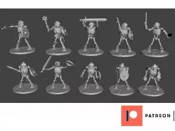 Skeleton Beastman Warriors - Melee Dog Soldiers