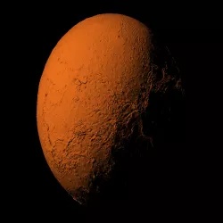 Venus with known topography scaled one in sixty million