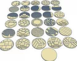 32mm Round Bases (x31) for Warhammer 40k or Dungeons & Dragons tabletop Miniatures