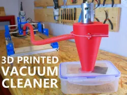 3D Printed Vacuum Cleaner For CNC Machine
