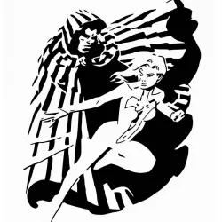 Cloak and Dagger stencil