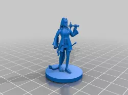 Female Tiefling with sword whip