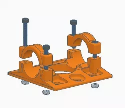 GPS (e.g. x3 geolink) bracket for model helicopter, 15mm boom.