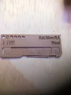 Hatchbox Wood Test Swatch