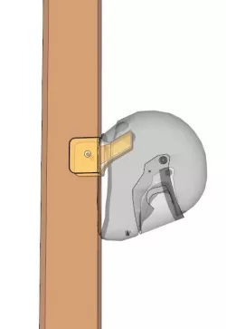 Helmet Hanger for 2x4