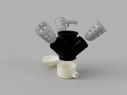 Hydroponic 3d printed tower 