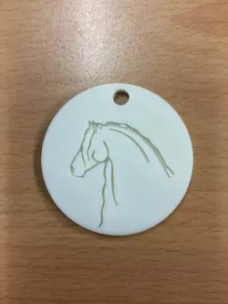 Keychain Friesian Horse