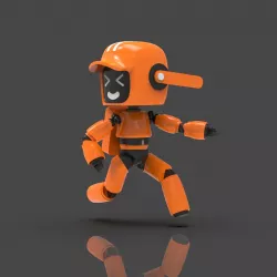 LD&R orange robot V2 | Semi pose-able