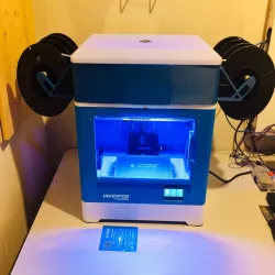 Lid Spacer with Spool Holder for Flashforge Inventor 3D Printer (Remix)