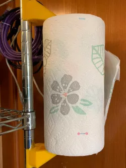 Paper Towel Roll holder for wire shelf 