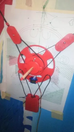 Polargraph for big or small pens, mounted onto whiteboard or canvas or whatever you like