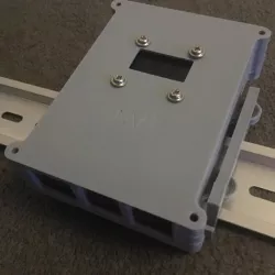 Raspberry Pi OLED Case with DIN-rail clips