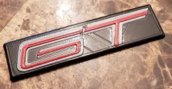 Rear GT emblem for Pontiac Fiero (Curved included)