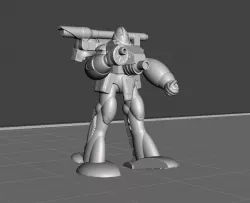 Robotech Zentreadi Male Power Armor Production Line 3 Unit 1 With Chest Impact Cannon