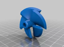 Rubber band submarine propeller