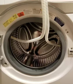 Stop mold in front-loading clothes washer with this gasket drying fan