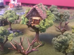 Tree House, Wargames tree Building Feature Terrain - 15mm