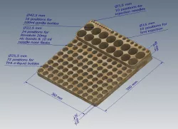 Vape DIY TFA E-Liquid - Nic - Bottles - Injection - Needles Organiser (Large size (Step file included))
