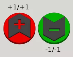 +1/+1 and -1/-1 Counters Magic: The Gathering Chips Plus One Negative One