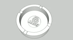 Ashtray with logo for silicone or rubber molding 