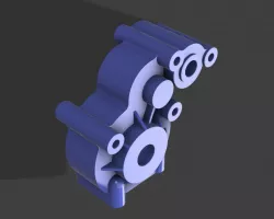 Axial 3 gear transmission to modify