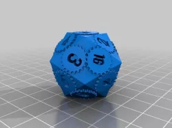 Big ******* D20 Steampunk Gears dice