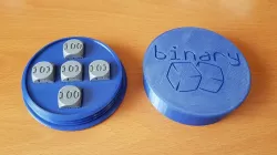 Binary dice with box