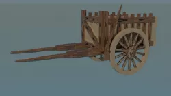 Carro de carga de madera