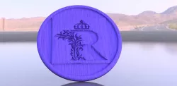 Coaster letter 'R'