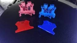 End cover for terminal block on DIN rail mount
