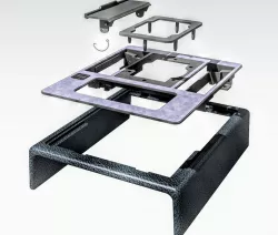 Front center console assembly for Pontiac Fiero