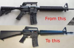 Mossberg 715T to M16A1 dress up kit