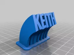 My Customized Sweeping 2-line name plate Keith