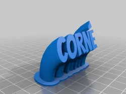 My Customized Sweeping 2-line name plate (text)