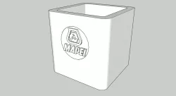 Pot for pens of a plant with changeable logo