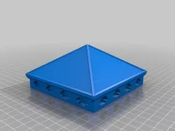 Square Low Pyramid Rooftop for 25/28mm Fantasy Buildings