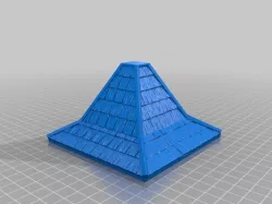 Tall Pyramid Rooftop 4" x 4" for 25/28mm Fantasy Buildings