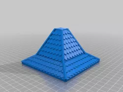 Tall Pyramid Shield Rooftop 4" x 4" for 25/28mm Fantasy Buildings