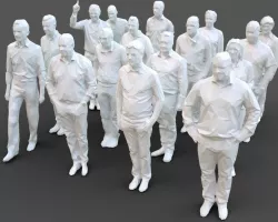 16 Stylized Human Statues Pack V3 Low-poly  3D model