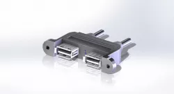 2x USB Type A - Panel mount