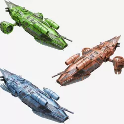 3d pack of Spaceships 3D model