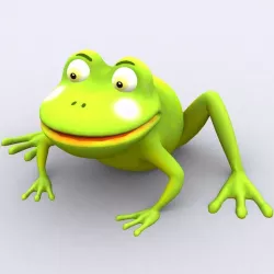 3DRT - toonpets animals Frog Low-poly  3D model