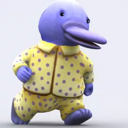 3DRT toonpets animals Platypus Low-poly  3D model