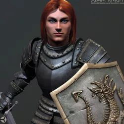 Adam Knight Low-poly  3D model